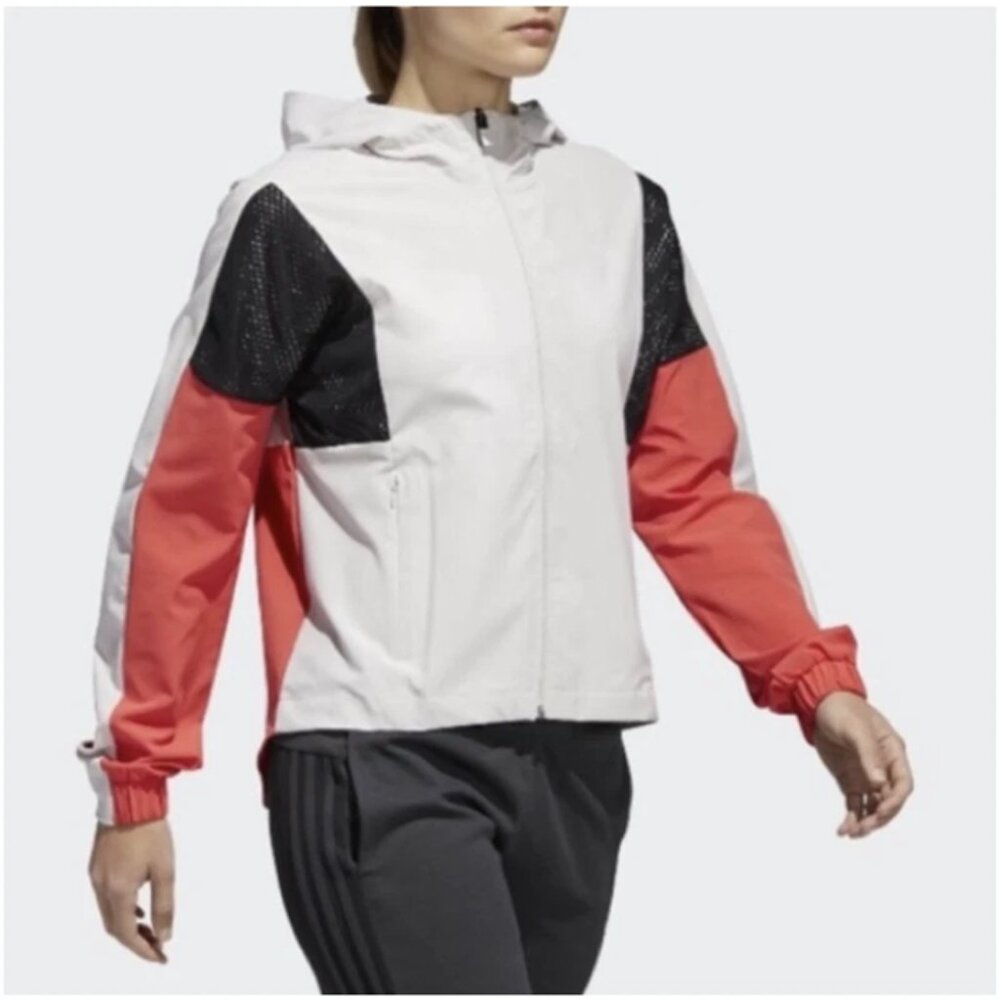 Adidas Colorblock ID Full Zip Hooded Wind Jacket XS